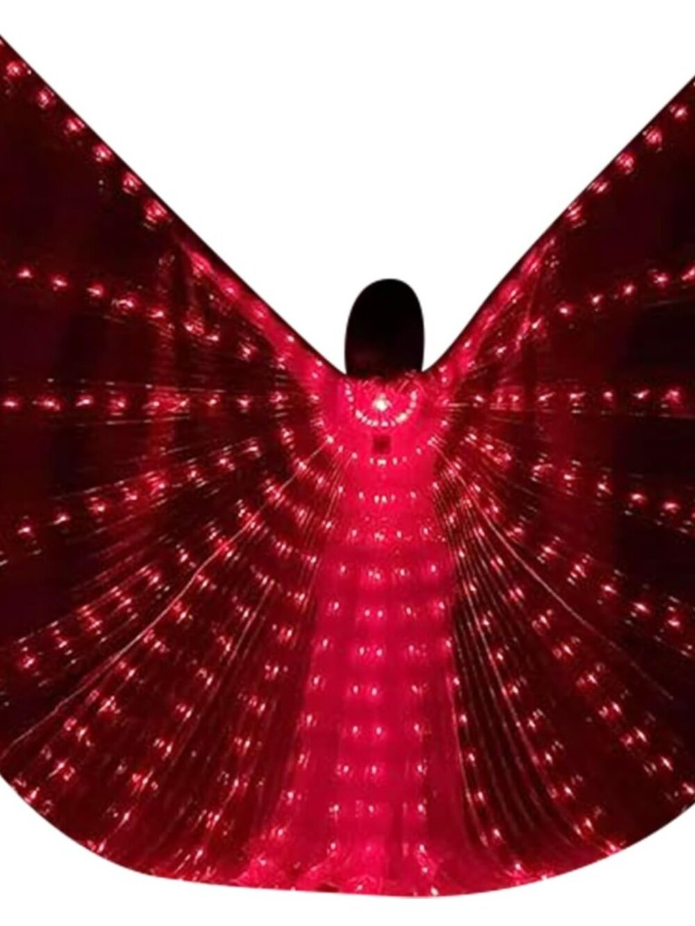 Women's Red Led Light Up Wings Imported Belly Dance Halloween Costume
